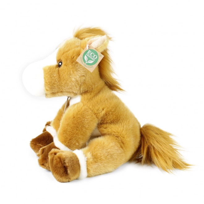 Eco Friendly Plush Sitting Horse 30 cm