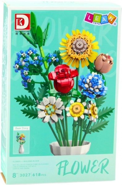 Creatieve Bouwset Bloemenboeket in Vaasje 618st