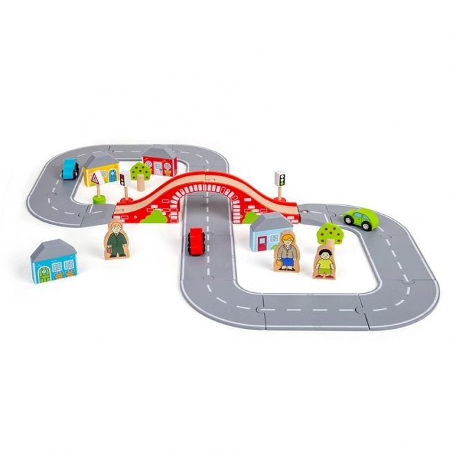 Wooden Figure Eight Road Set