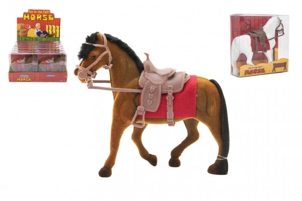 Plastic Horse with Saddle Toy