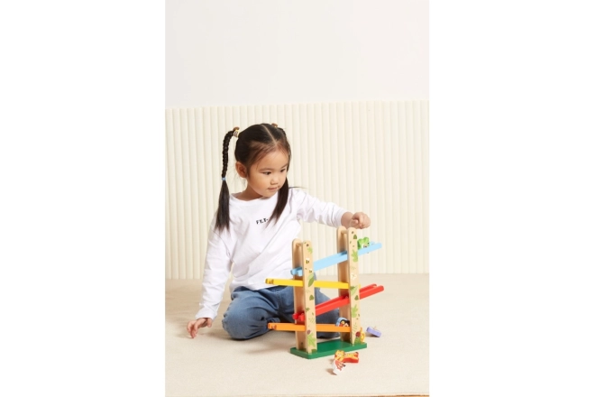 Colorful Jungle Wooden Slide Toy