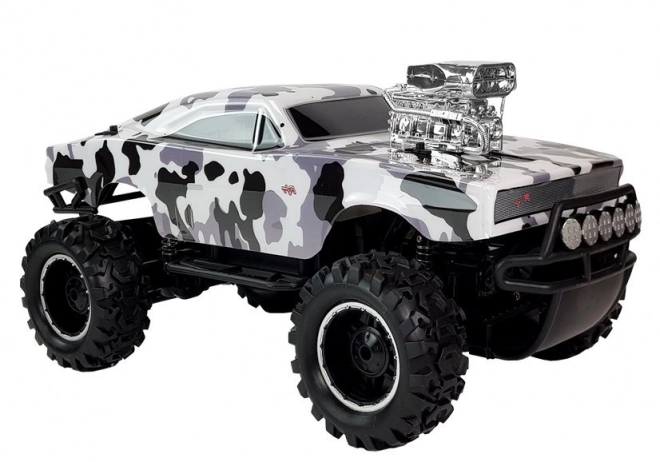 Remote Control Off-Road Car Black and White Camo