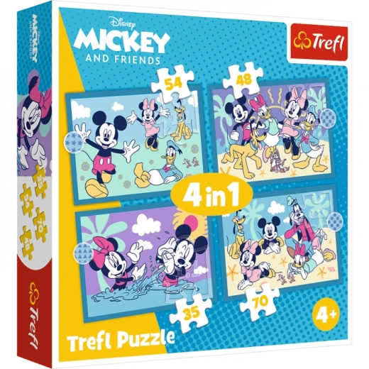 Trefl puslespil 4i1 – Sjove historier MICKEY MOUSE