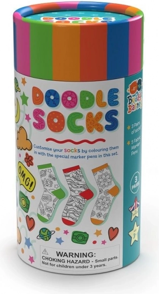 Creative sock coloring kit in a tube