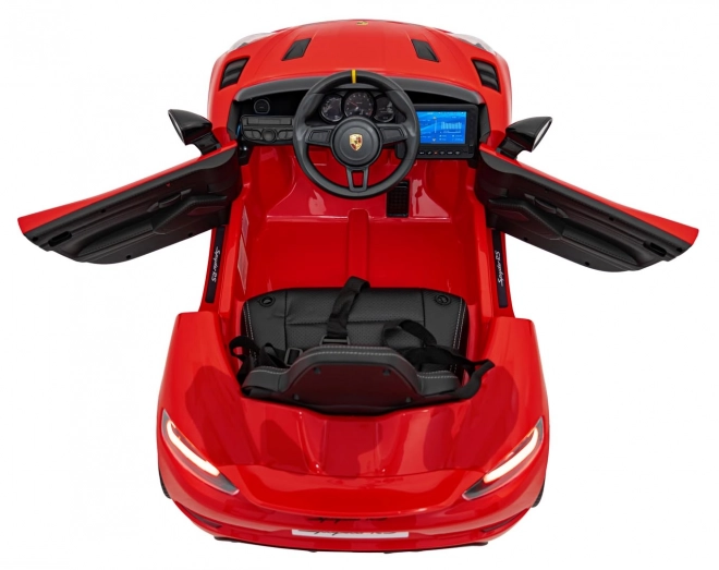 Elektrické autíčko Porsche 718 s MP4 audio panelom – Červené