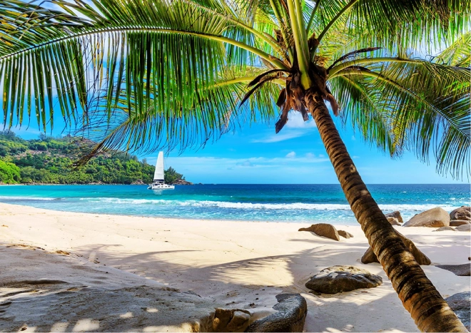 Wooden Jigsaw Puzzle Paradise Island Beach