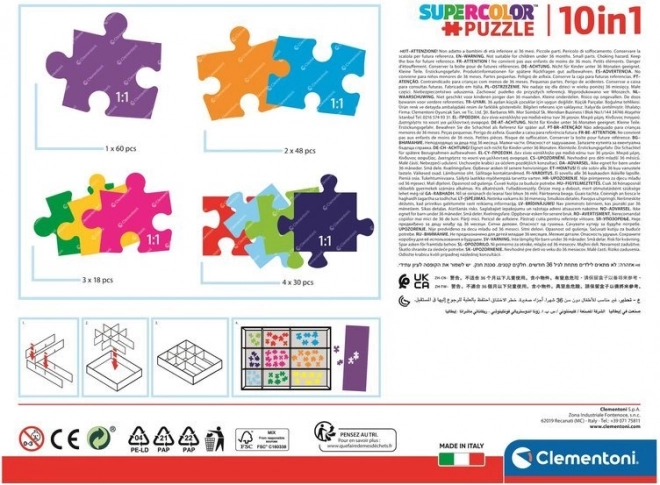 10 puzzles dans un seul coffret