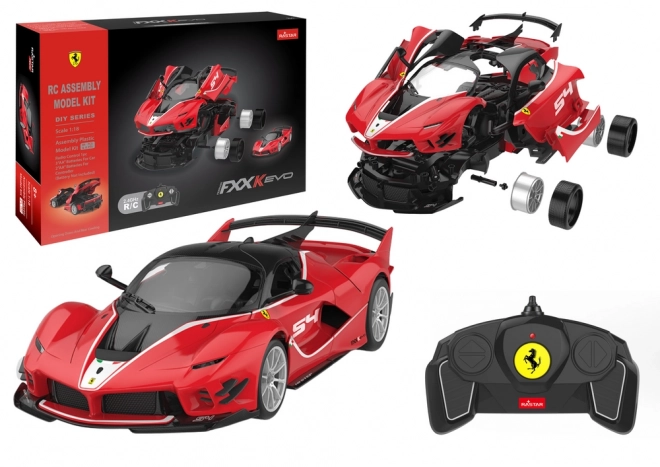 Construction Block Car Ferrari FXXK EVO Red