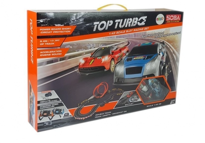 Racing Track with 2 Cars and Controllers