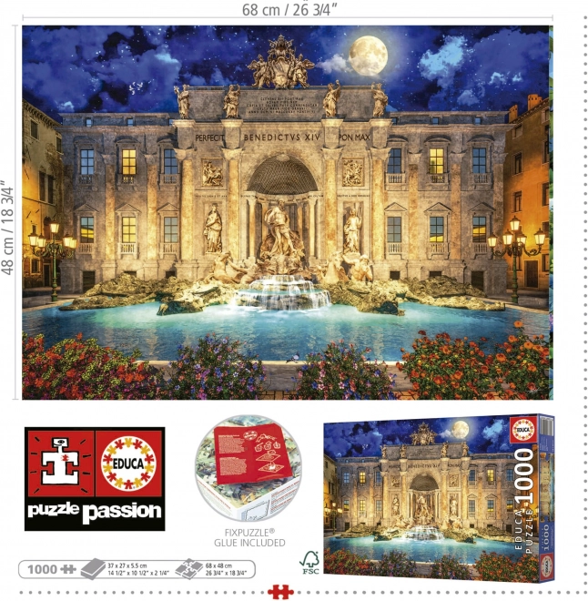 Puzzle Fontana di Trevi Roma 1000 pezzi