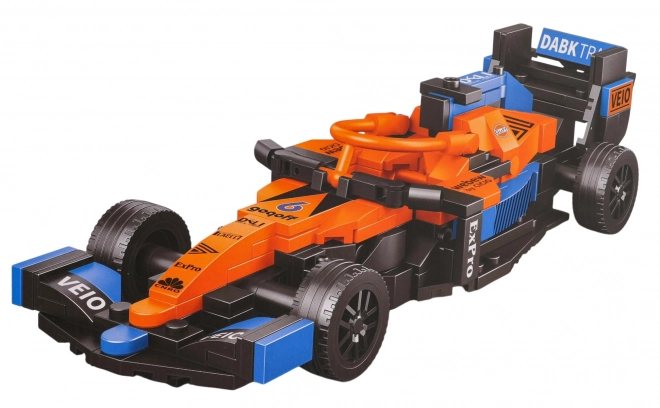 Orange F1 Race Car Block Set