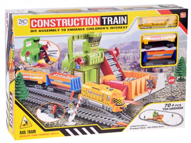 Large Electric Train Playset with 320cm Quarry Track