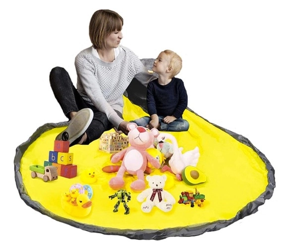 Toy and Block Storage Basket with Play Mat