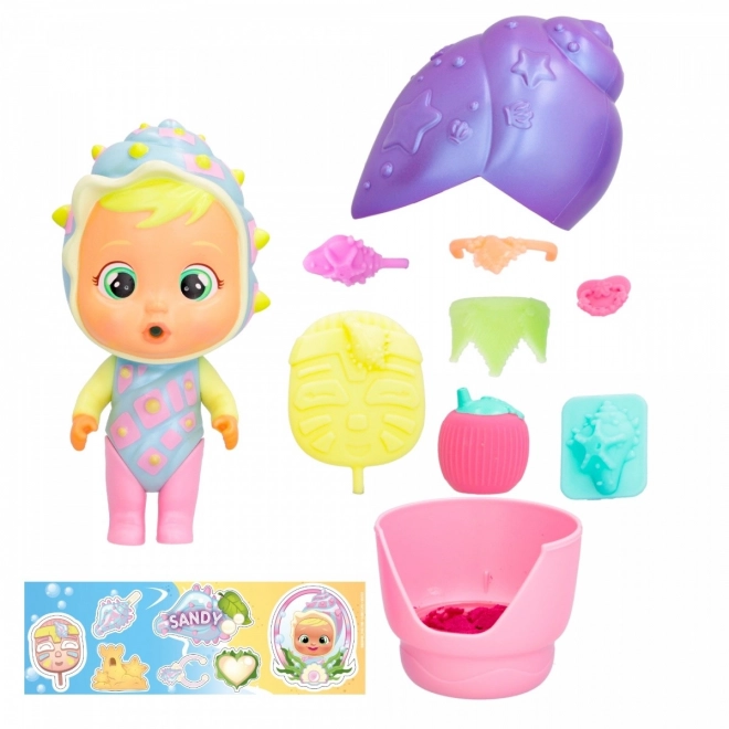 Cry Babies Magic Tears Shiny Shells Doll Sandy