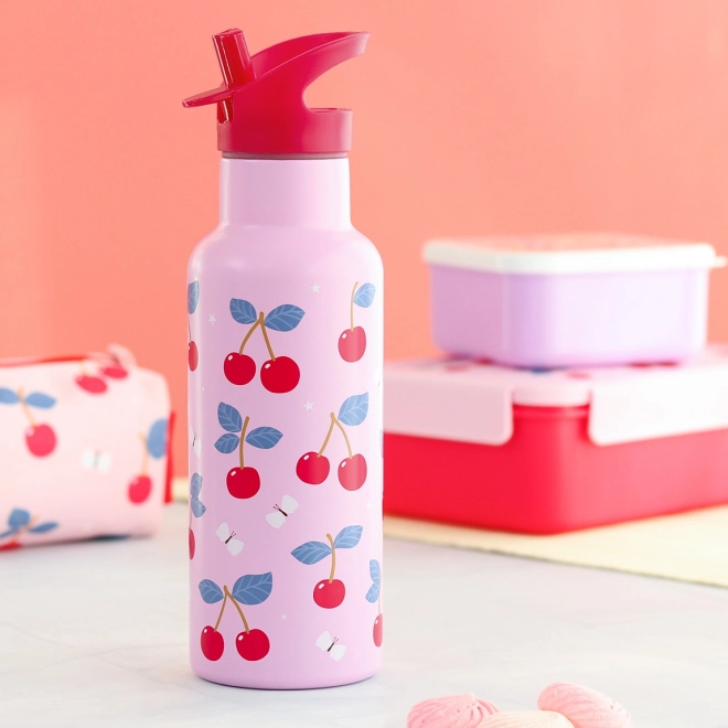 Stainless Steel Drinking Bottle Cherries 500 ml