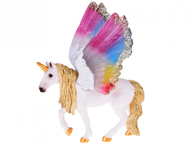 Unicorn Pegasus Figure with Rainbow Wings