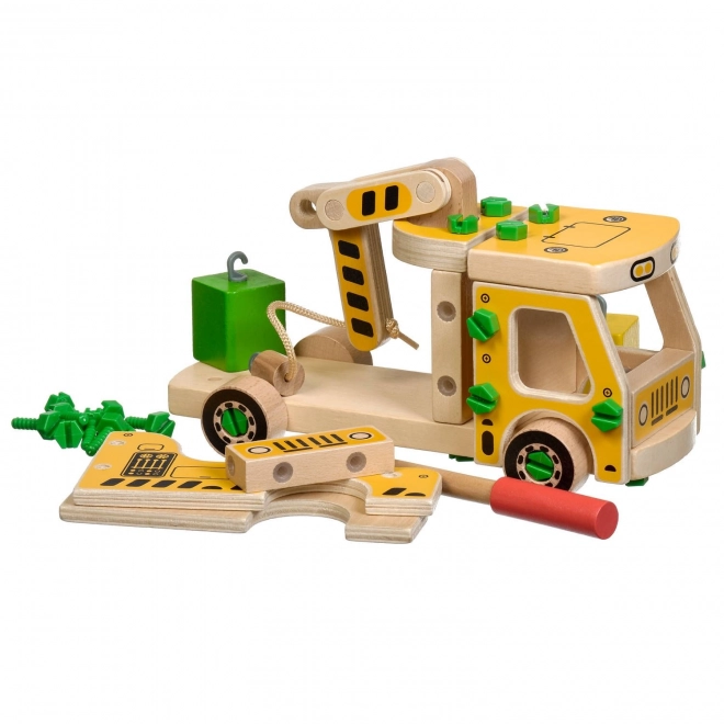 Lucy & Leo Wooden Crane Construction Set