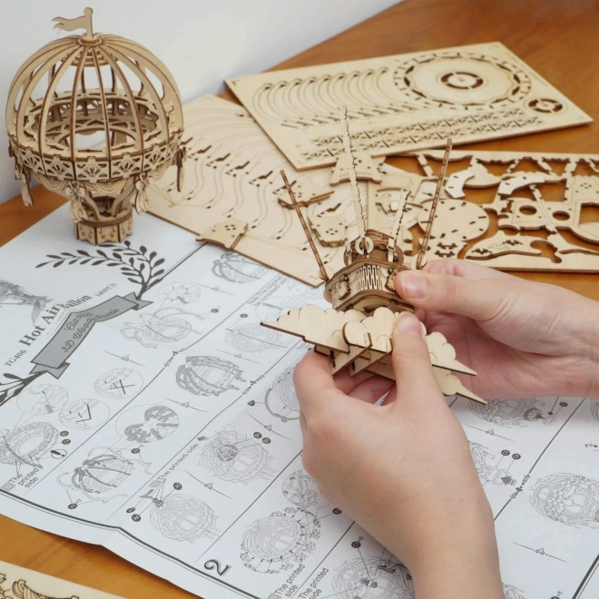 Robotic Wooden 3D Puzzle Hot Air Balloon