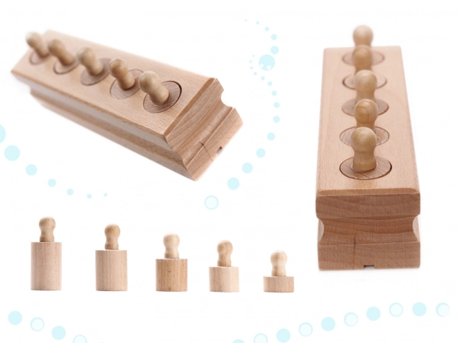 Montessori Wooden Cylindrical Weights Sorter