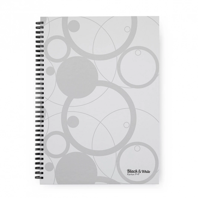 Twin Wire Notebook A4 Black and White