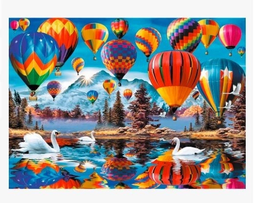 Trefl Wood Craft Origin Puzzle Colorful Balloons 1000 Pieces