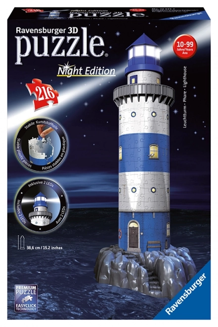 Ravensburger Glowing 3D Puzzle Lighthouse Night Edition