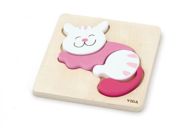 Wooden Puzzle for Toddlers - Cat