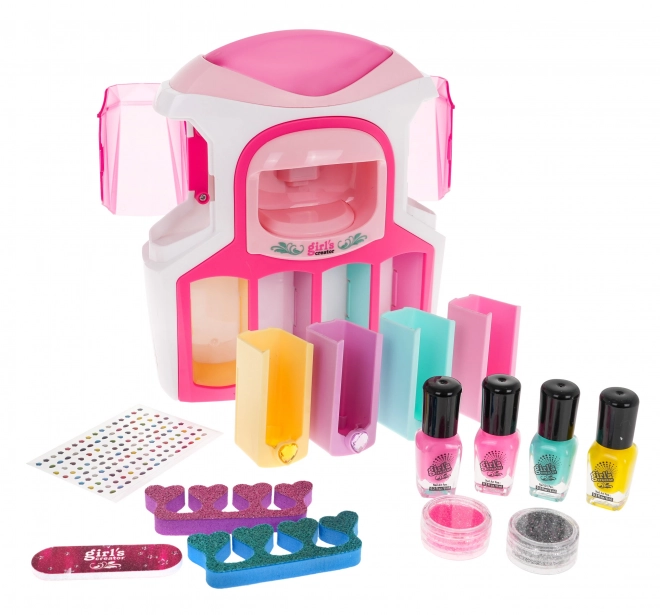 Kids Nail Painting Set with Interactive Dryer and Accessories