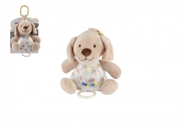 Pull String Musical Plush Dog Rattle