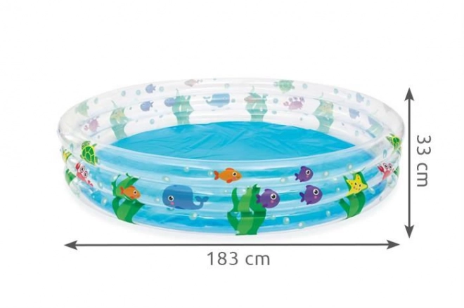 Colorful Inflatable Children's Pool 183x33cm