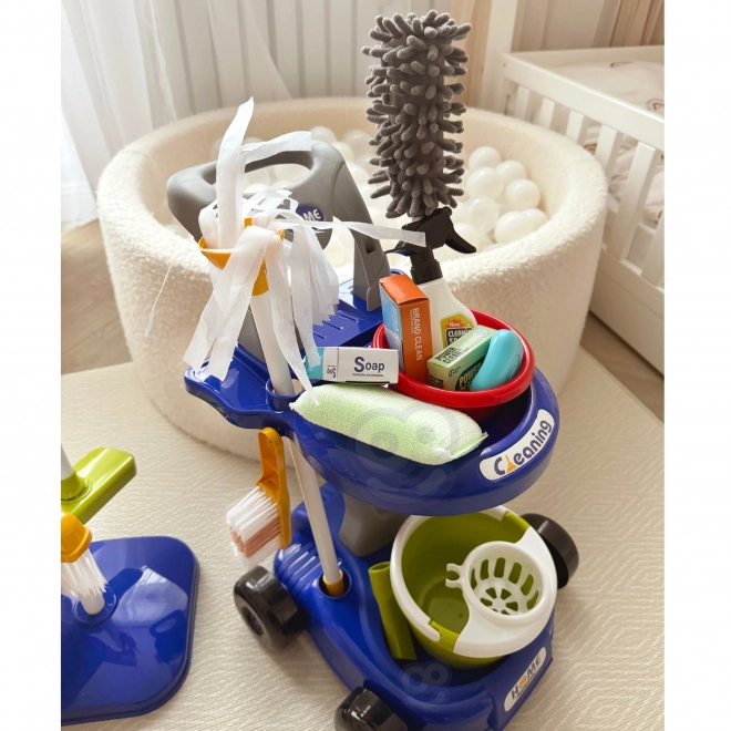 Woopie set pulizia carrello XXL 3 in 1 29 pezzi blu