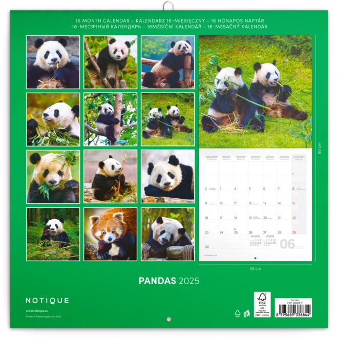 Notique Panda Note Calendar 2025