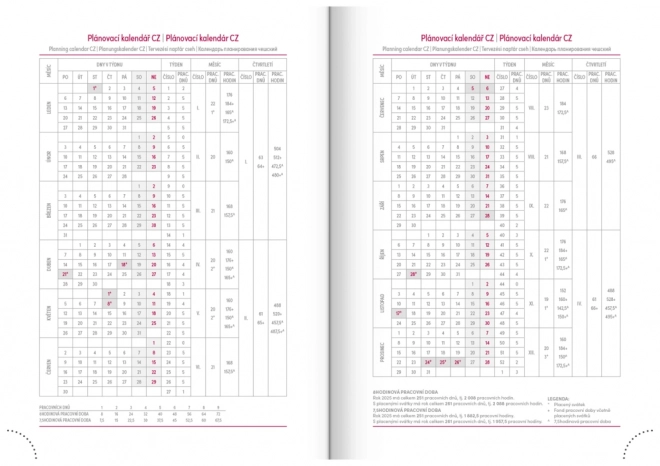 Pink Daily Planner Aprint Neo 2025