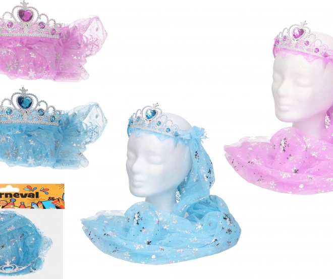 Carnival headband with veil – assorted colors