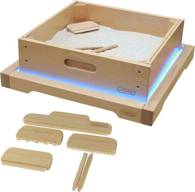 Panneau Sensoriel LED avec Accessoires pour Jouer dans le Sable de Masterkidz