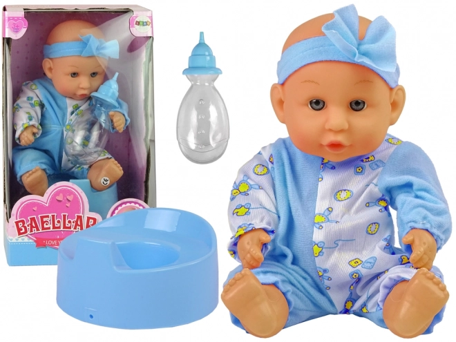 Baby Doll with Blue Potty, Drinking and Wetting Feature