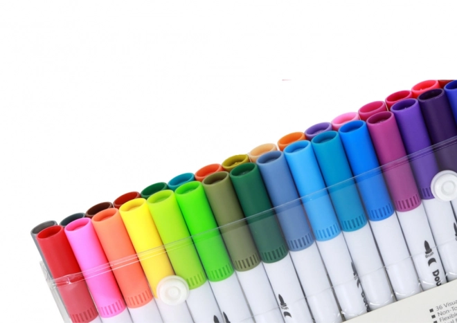 Double-Sided Markers Set with 48 Multicolor Pens in Organizer