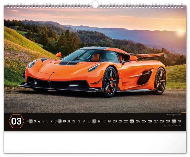 Cars Wall Calendar 2025