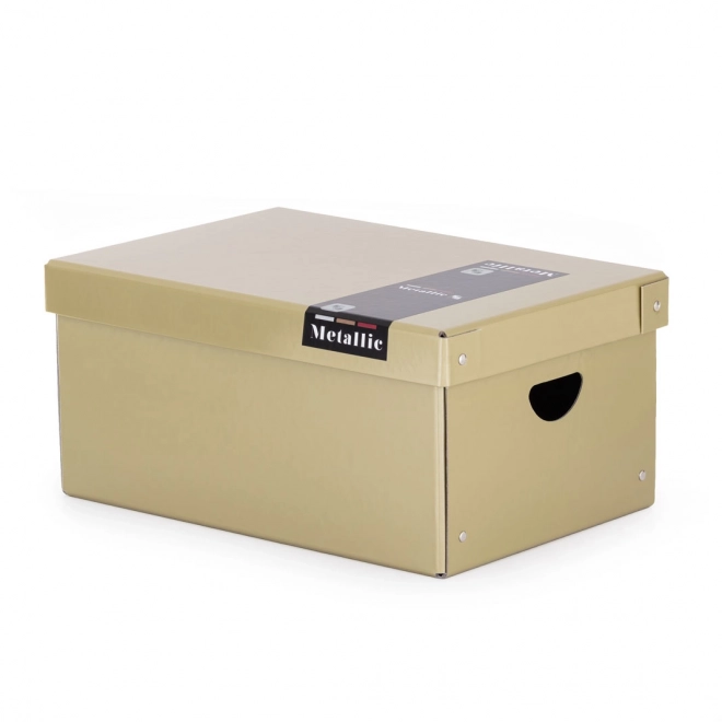 Large Metallic Gold Storage Box