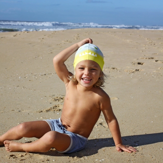 Swimming Cap - Shark Tribe in Khaki Ombre