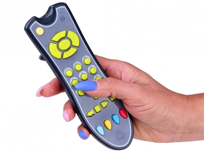Interactive TV Remote Control Toy for Kids – Gray