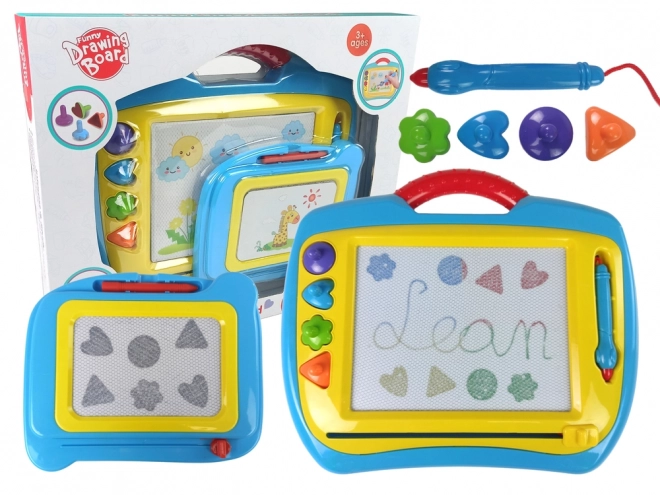 Magnetic Drawing Board Set Blue-Yellow