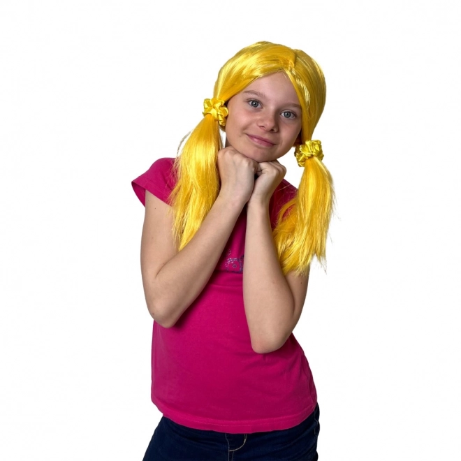 Lollipopz Green Wig – Yellow with ponytails