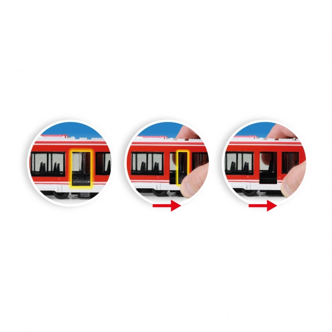 Metal Red Tram Toy