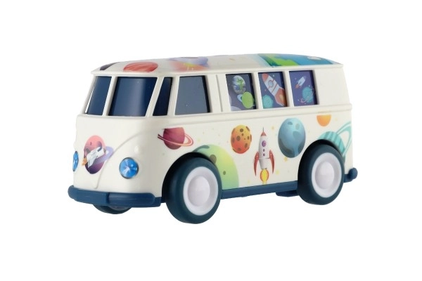 colorful space bus with friction mechanism