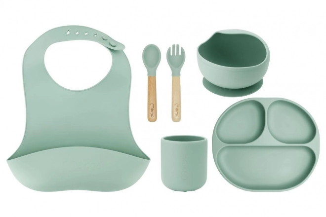 Children's Silicone Dining Set MoMi Ami Green