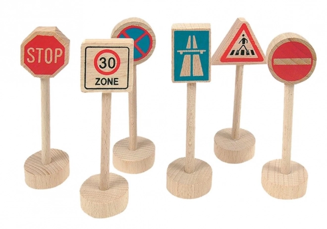 Wooden Traffic Sign Set for Kids