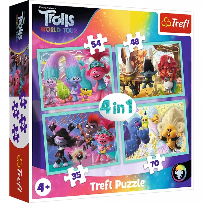 Trefl Trolls World Tour 4-in-1 Puzzle Set