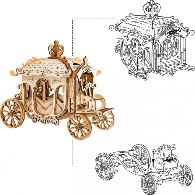 Wooden 3D Puzzle Historical Carriage