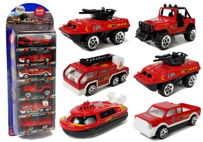 Fire Department Vehicle Set 6-Pack